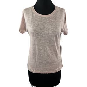 NEW Kinly Light Pale Pink Short Sleeve Crewneck Casual Pullover T-Shirt Sz Small